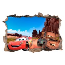 Vinilos 3d disney cars agujero pared
